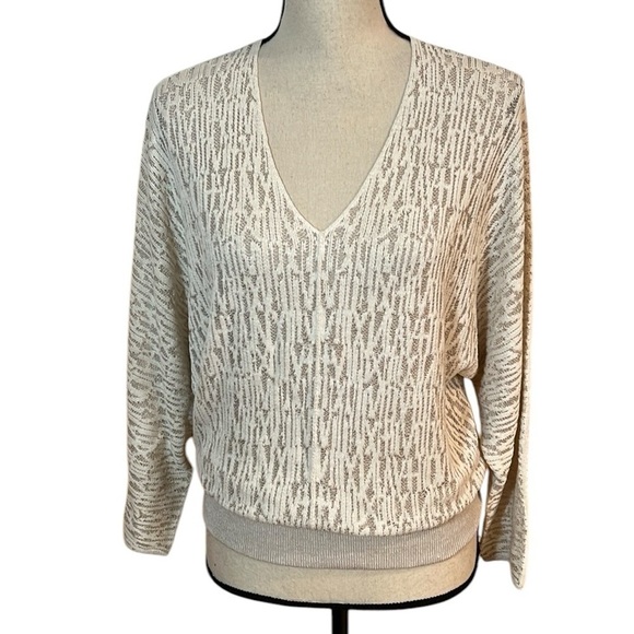 AKRIS Textured Linen-Blend Sweater Sz-6